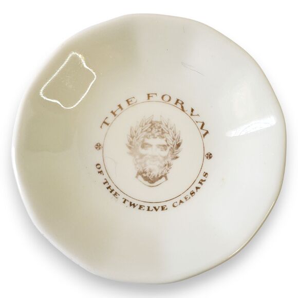 VTG 1960s Forum of Twelve Caesars NYC Restaurantware Butter Pat Dish Mayer China - Picture 1 of 6